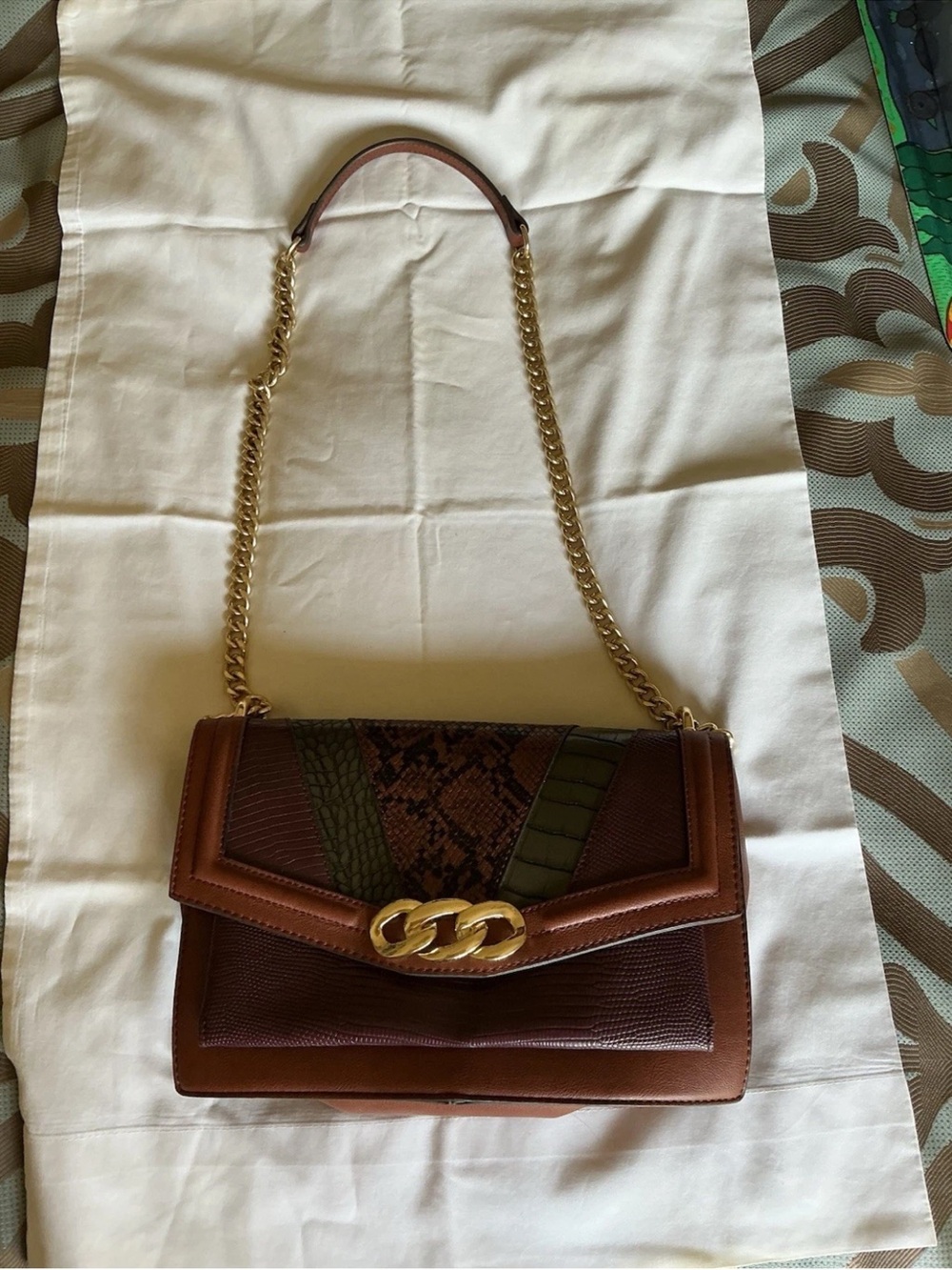 INC  Burgundy and gold tone chain Nwt Crossbody and Shoulder bag
